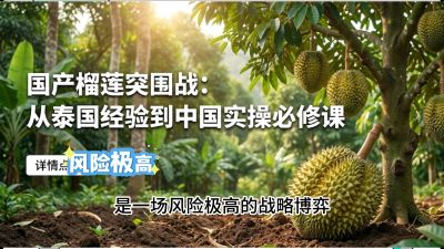 第一节：榴莲突围战：选址决策指南，告别赌运气，用硬指标圈定&ldquo;优生，课程：《国产榴莲突围战：从泰国经验到中国实操的8堂必修课（高阶实战版）》