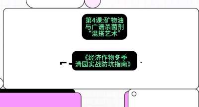 第4节：【替代方案】矿物油与广谱杀菌剂的&ldquo;混搭艺术&rdquo;，课程：《经济作物冬季清园&middot;实战防坑指南》#识农AI