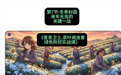 第07节：冬季封园&mdash;&mdash;来年无虫的关键一战，课程：《茗茶卫士&mdash;&mdash;茶叶病虫害绿色防控实战课》#识农AI